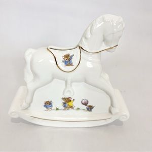Tara Bone China Ireland Rocking Horse Bank Painted Mice Handmade In Galway
